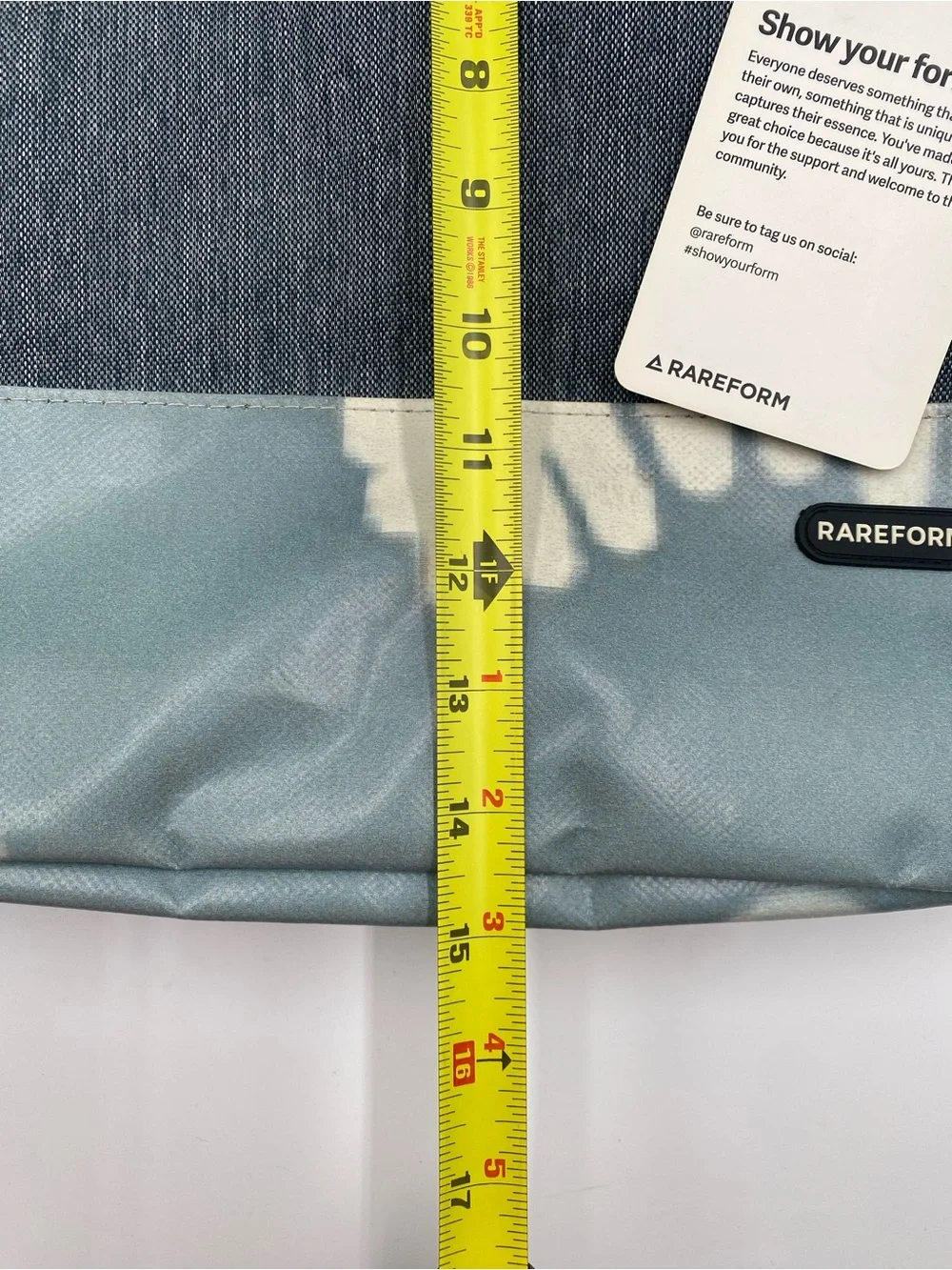 Rareform Cora Tote Laptop Bag - Grey with Light Blue Accent